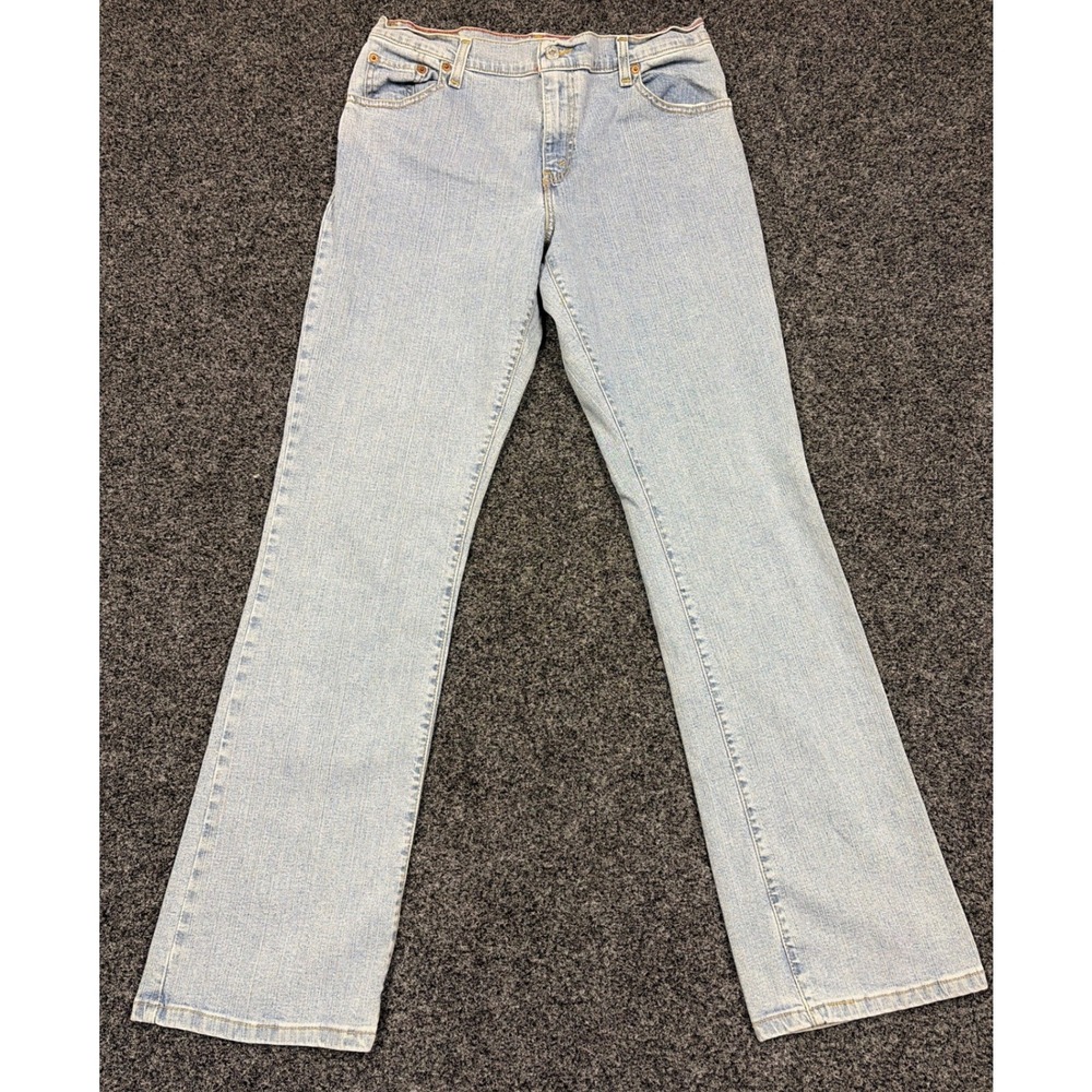 Levis Jeans Womens 12L Light Blue 550 Relaxed Boot Cut Stretch Denim Y2K Retro